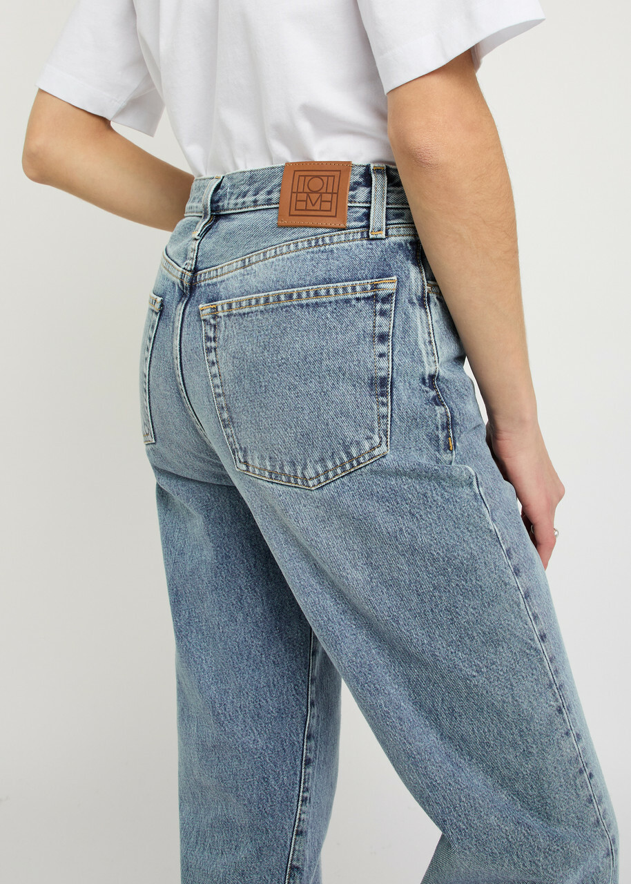 Toteme Twisted-seam Straight-leg Jeans Blue Denim