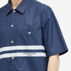 Stone Island Men's Marina Cotton Canvas Shorts Sleeve Shirt in Royal Blue