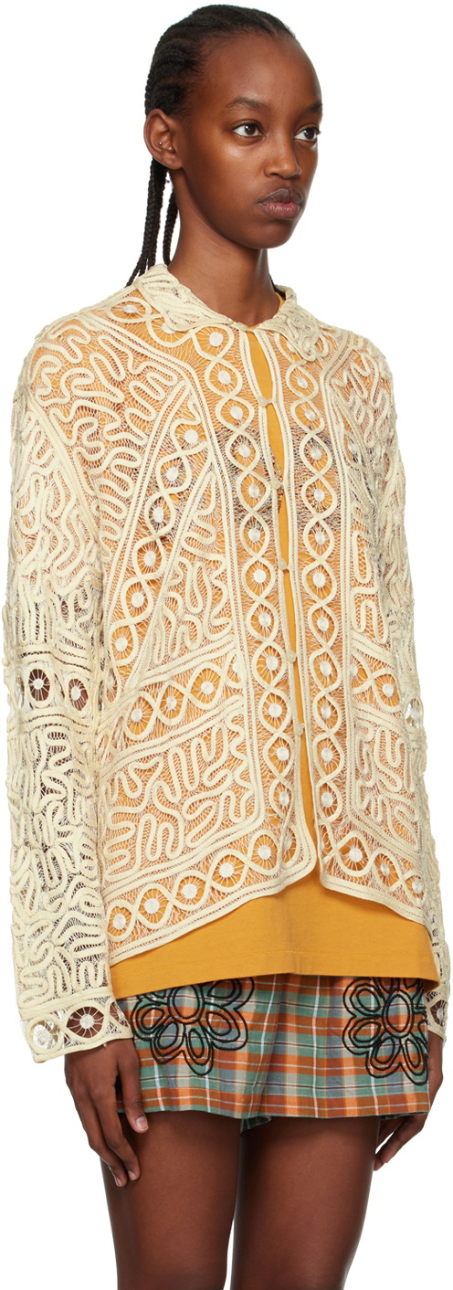Bode Off-White Formal Threadwork Shirt