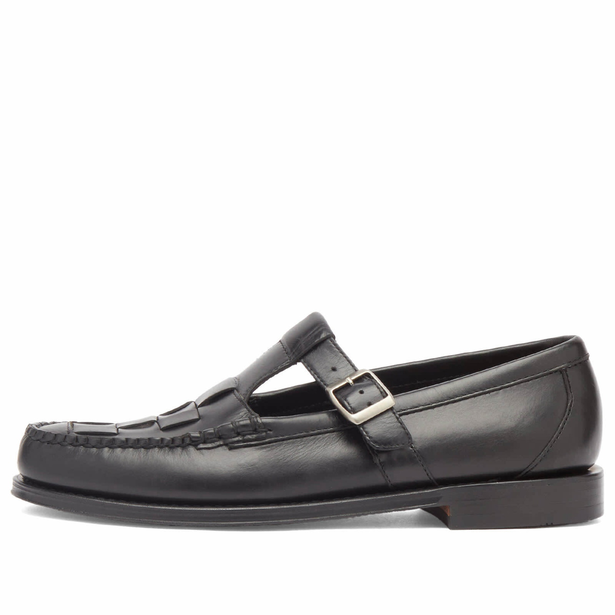 Bass Weejuns Men's Fisherman in Black Leather Bass Weejuns