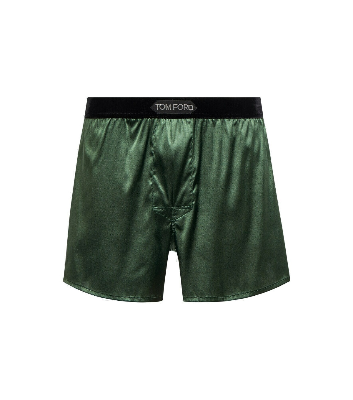 Photo: Tom Ford - Logo silk-satin boxer shorts
