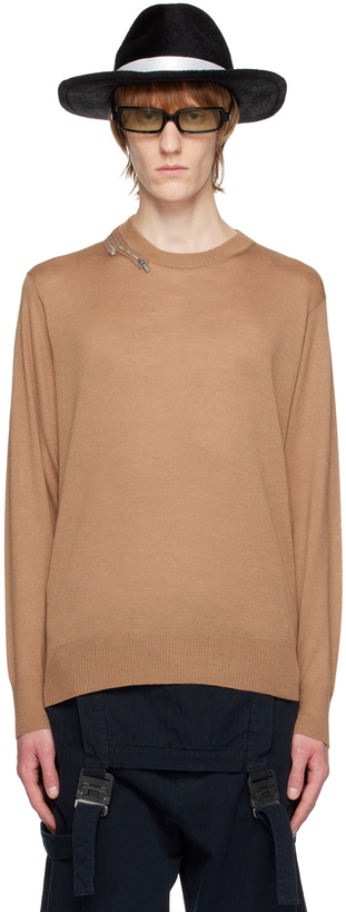 Photo: Undercover Beige Zip Sweater