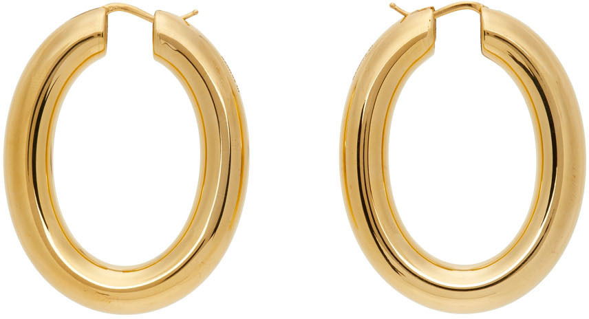 Jil Sander Gold Playful Hoop Earrings