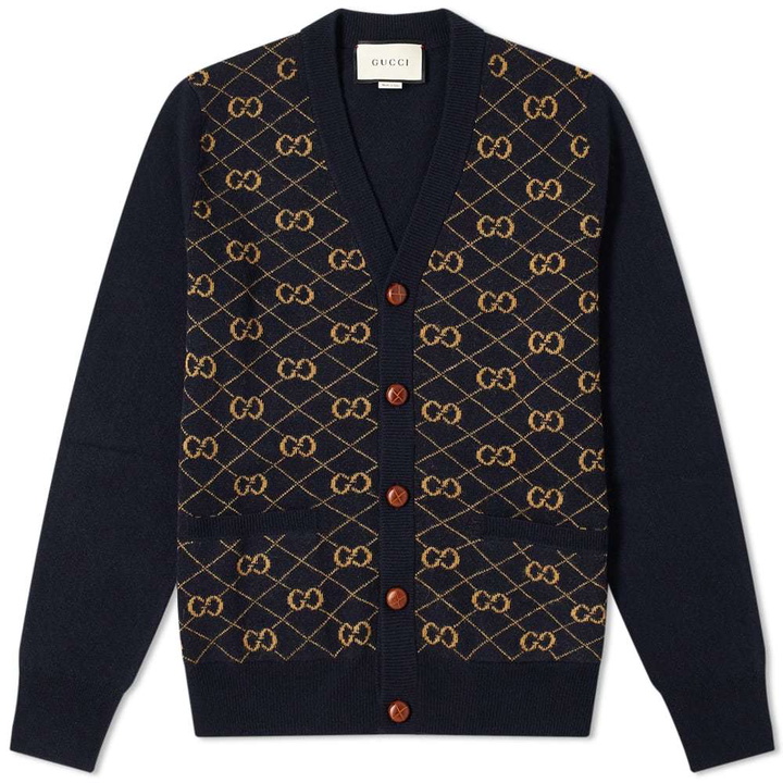 Photo: Gucci GG Woven Wool Knitted Cardigan