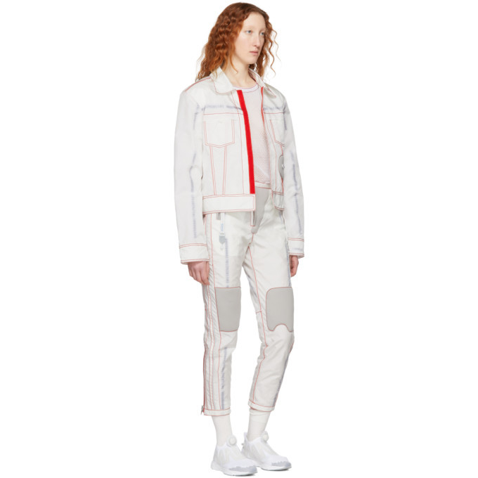 Kanghyuk White Long Sleeve Mesh Crew T-Shirt