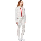 Kanghyuk White Long Sleeve Mesh Crew T-Shirt