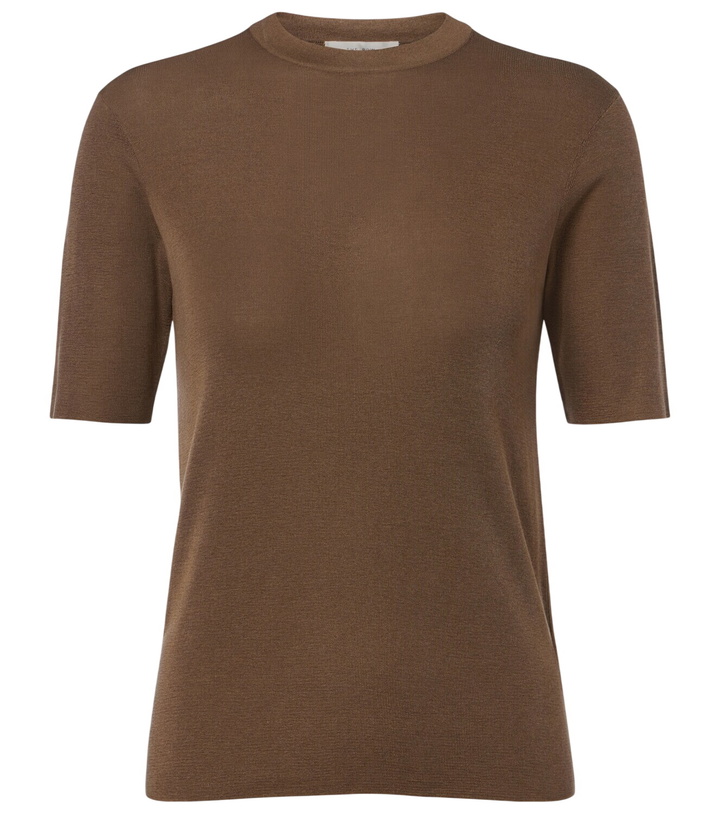 Photo: The Row Ozzi silk-blend T-shirt