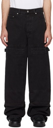 Off-White Black Garment-Dyed Trousers