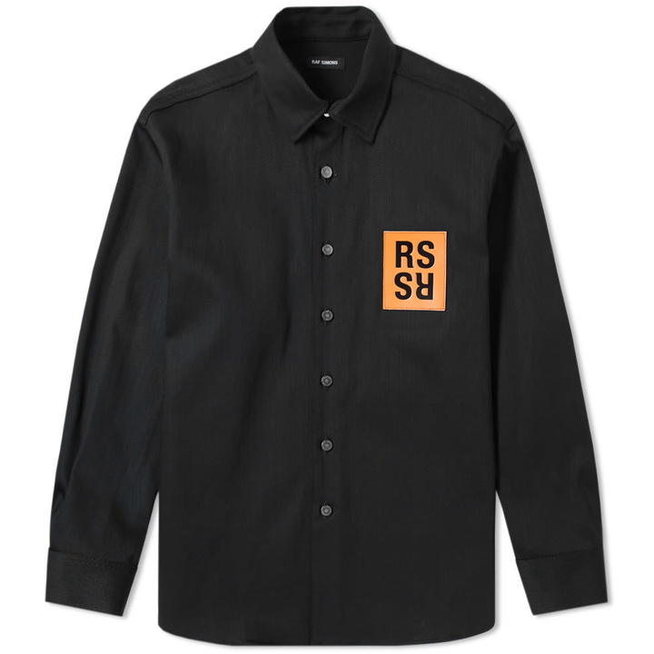 Photo: Raf Simons Patch Denim Shirt Black