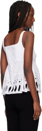 Rabanne White Square Neck Tank Top