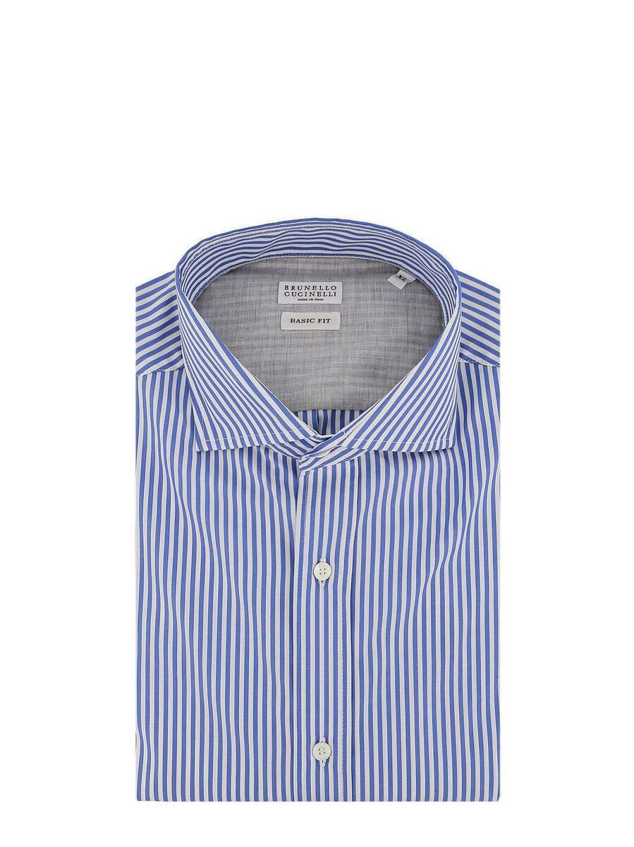 Brunello Cucinelli Shirt Blue Mens Brunello Cucinelli