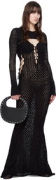 GUIZIO Black Fiorentina Maxi Dress