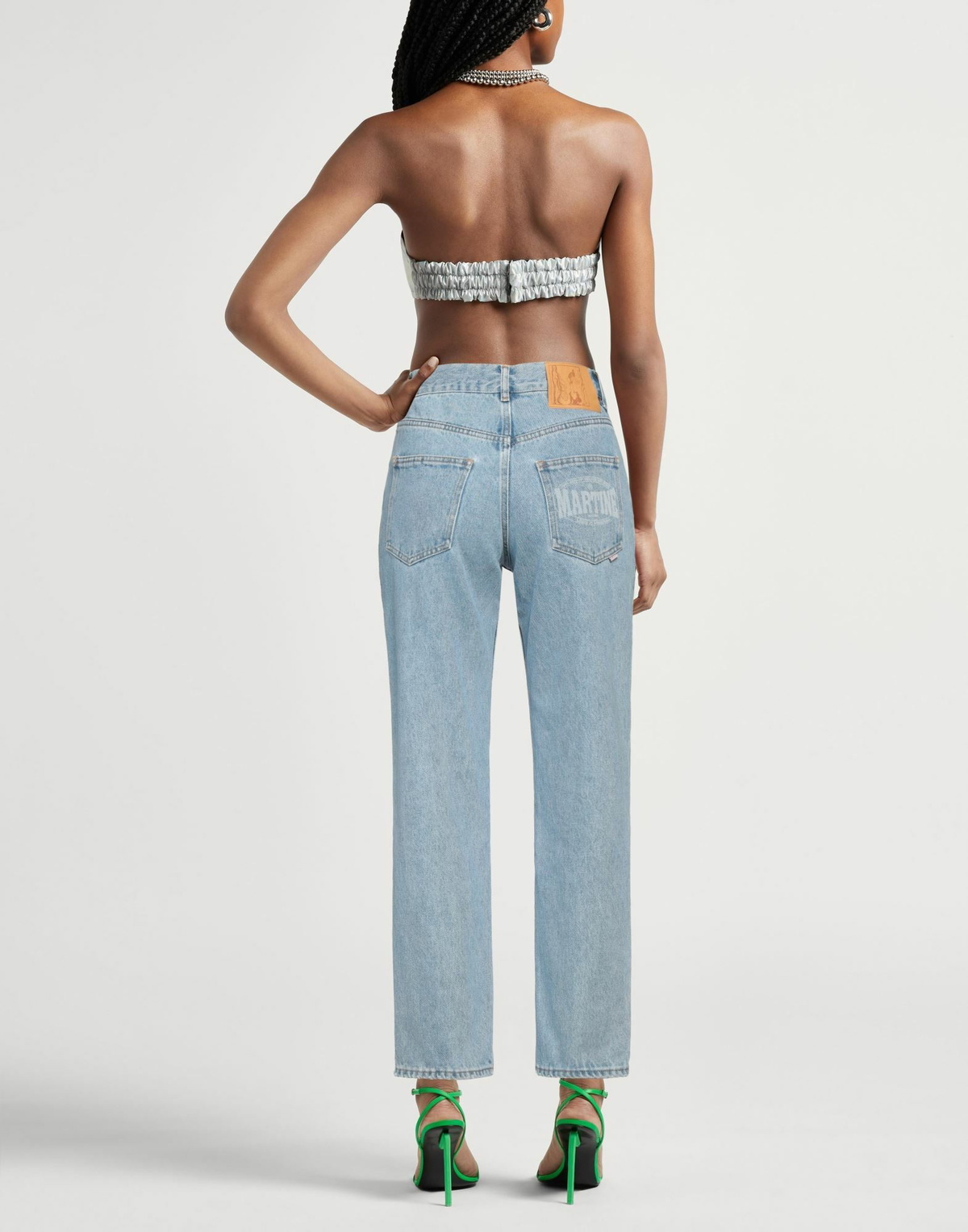 Martine Rose Womens Jeans in Blue