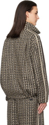WOOYOUNGMI Gray & Black Tweed Banding Jacket