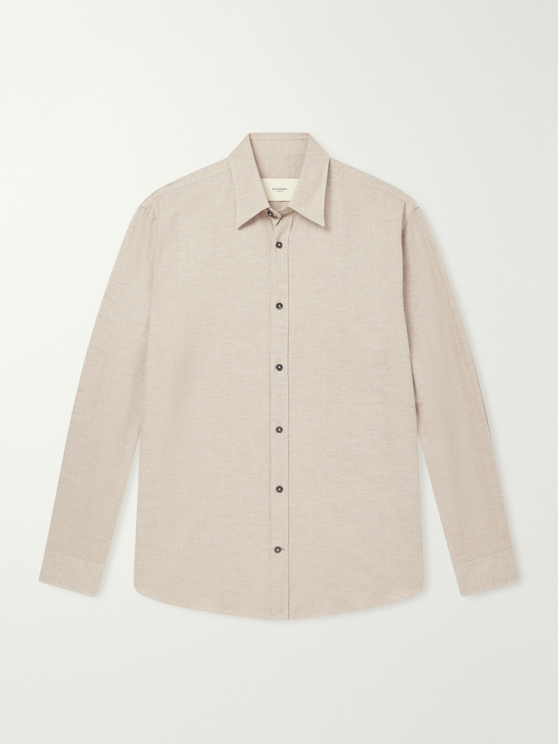 Purdey - Cotton-Herringbone Shirt - Brown
