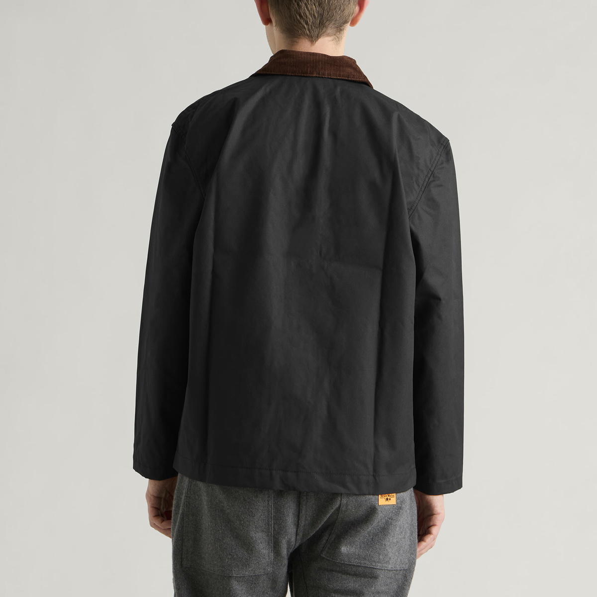 Service Works Men's Waxed Barn Coat in Black