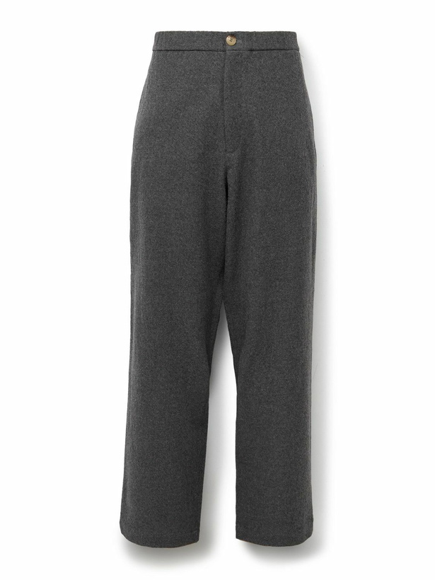 Photo: Federico Curradi - Straight-Leg Wool Trousers - Gray