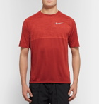 Nike Running - Medalist Mélange Dri-FIT T-Shirt - Men - Red