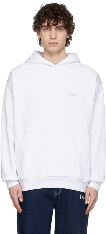 Photo: Dime White Classic Small Logo Hoodie