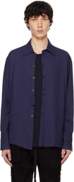 Greg Lauren Navy Collared Studio Shirt