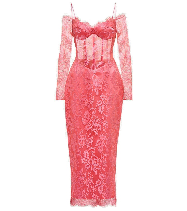 Photo: Rasario Corset lace midi dress
