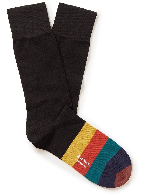 Photo: Paul Smith - Striped Organic Cotton-Blend Socks