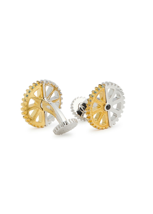 Photo: Tateossian Puzzle Gear Gold-plated Cufflinks - One Size