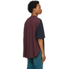 Loewe Navy and Burgundy Circle T-Shirt