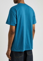 Carhartt Wip American Script Logo Cotton T-shirt Blue