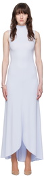 Courrèges Blue Mock Neck Maxi Dress