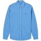Polo Ralph Lauren Men's Button Down Pique Shirt in New England Blue