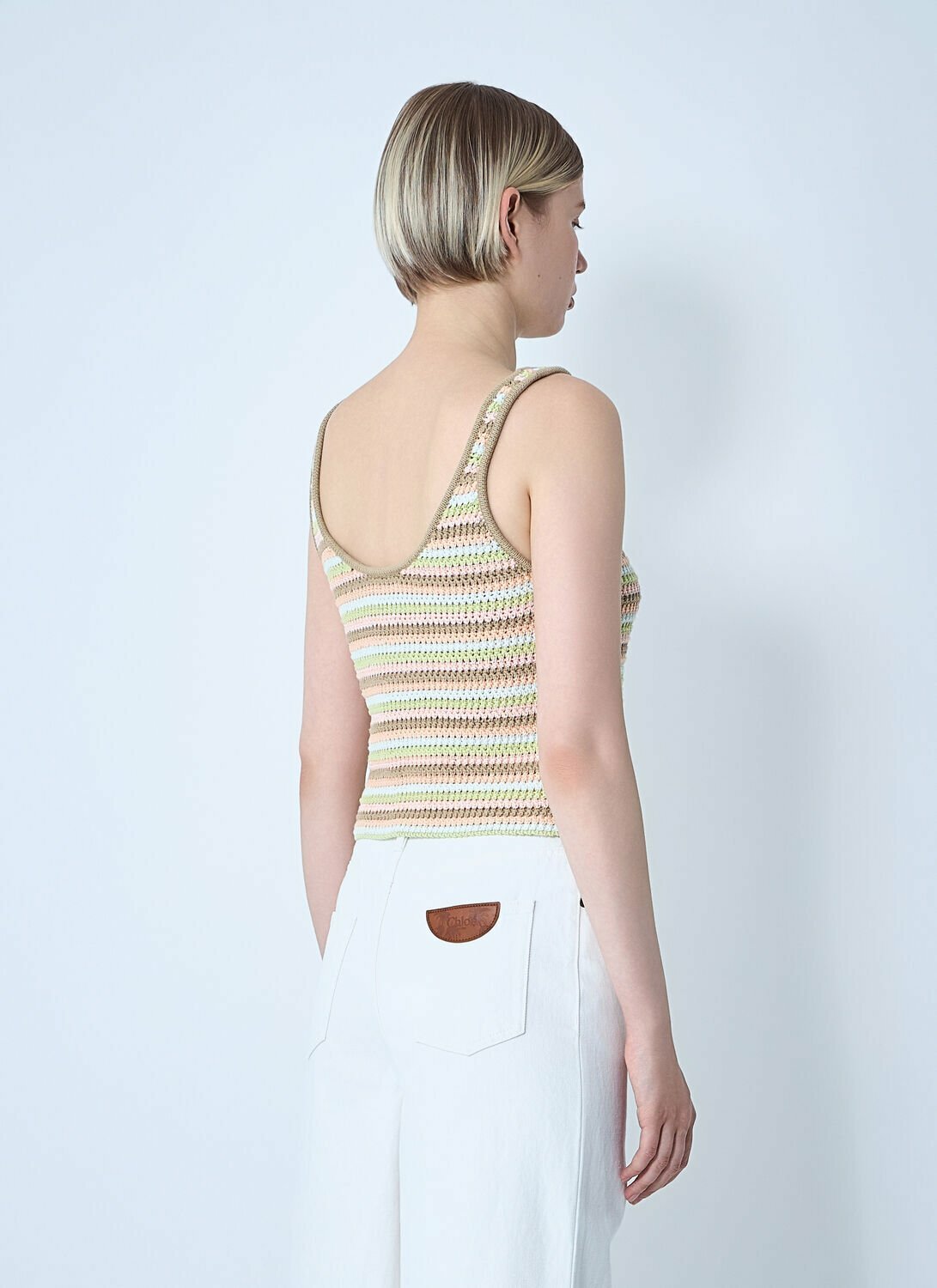 Chloé Cropped Logo Tank Top