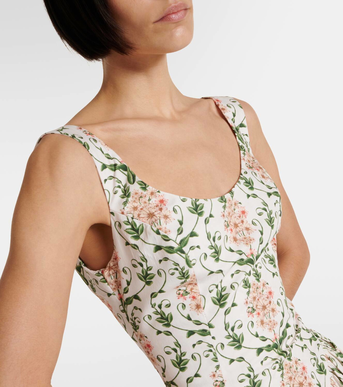Agua by Agua Bendita Pluma floral corset cotton dress