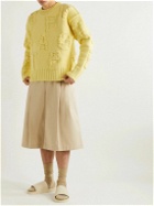 Bottega Veneta - Logo-Intarsia Chenille Sweater - Yellow