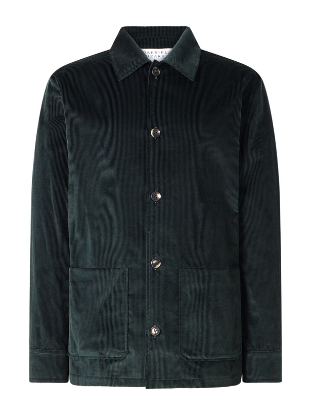 Photo: Gabriela Hearst - Javier Cotton-Corduroy Overshirt - Green