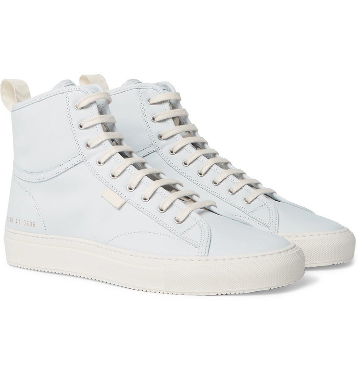 Photo: Common Projects - Tournament Nubuck High-Top Sneakers - Men - Light blue