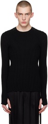 Helmut Lang Black Cutout Sweater