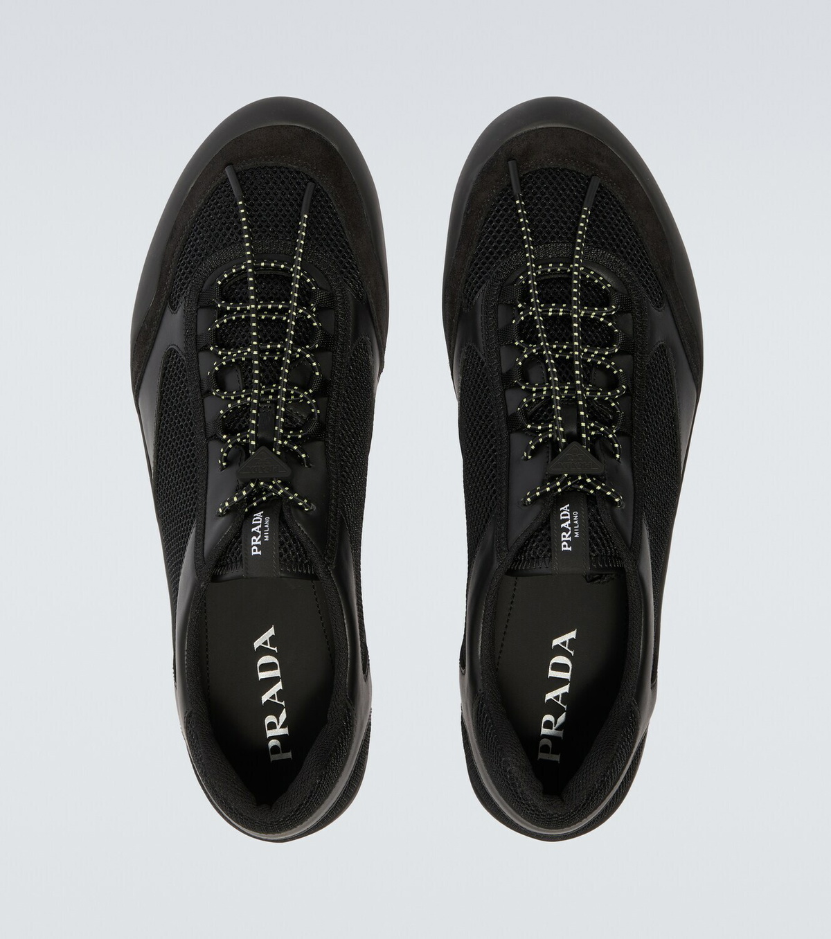 Prada Speedrock leather-trimmed sneakers