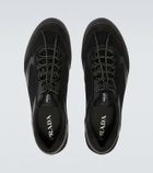 Prada Speedrock leather-trimmed sneakers