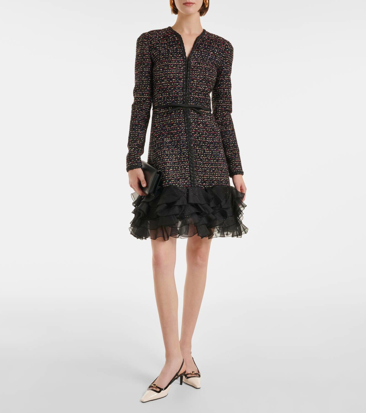 Giambattista Valli Embellished ruffled minidress