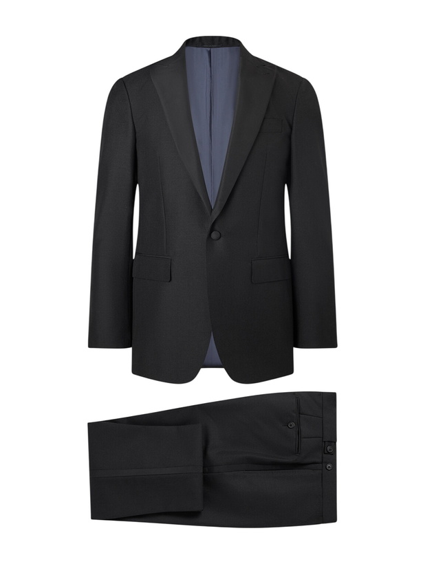Photo: Sid Mashburn - Kincaid No. 3 Wool and Mohair-Blend Tuxedo Jacket - Black
