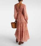 Rixo Brooke floral cotton and silk midi dress