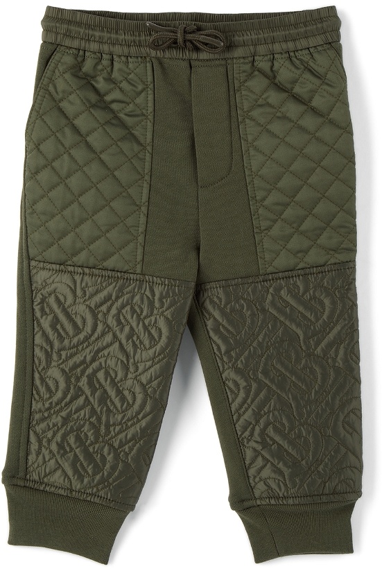 Photo: Burberry Baby Khaki Quilted Timothie Lounge Pants