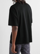 Acne Studios - Exford Oil Logo-Appliquéd Cotton-Blend Jersey T-Shirt - Black