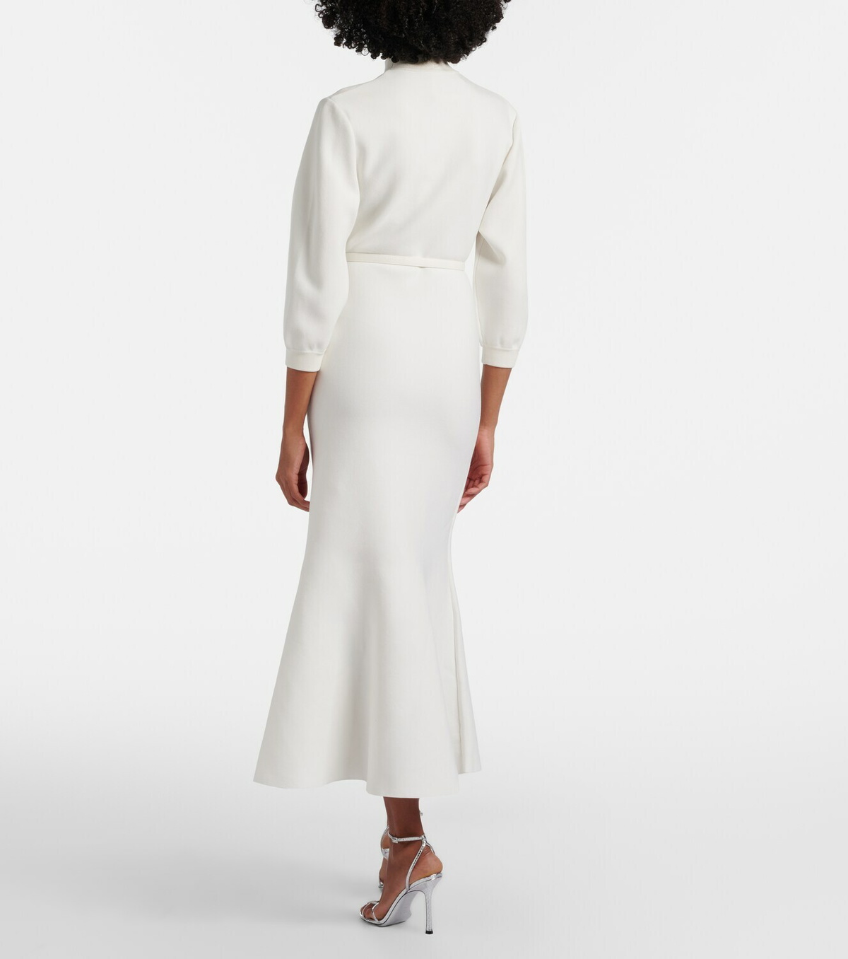 Roland Mouret Cutout knitted belted midi dress