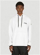 Logo Embroidery Hooded Sweatshirt in White