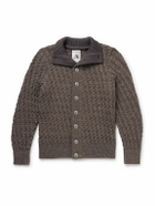 S.N.S. Herning - Stark Textured Virgin Wool Cardigan - Brown