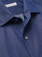 Loro Piana - Washed Cotton-Chambray Shirt - Blue