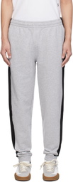 Lacoste Gray & Black Tapered Fit Colorblock Sweatpants