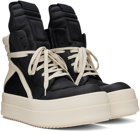 Rick Owens Black & Off-White Mega Bumper Geobasket Sneakers